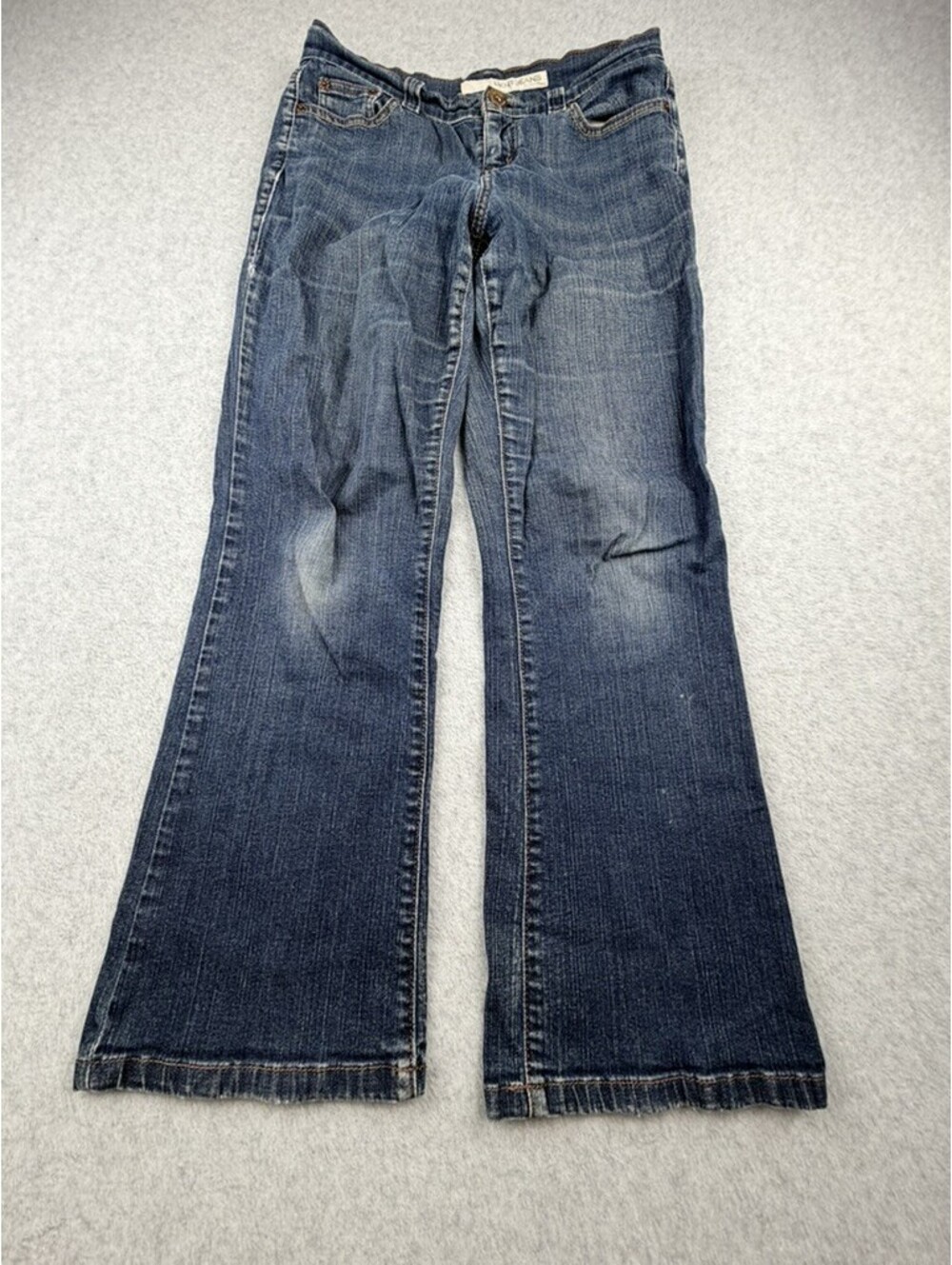 DKNY Jeans Womens 0L Flare Leg Dark Wash Blue Stretch Denim Casual